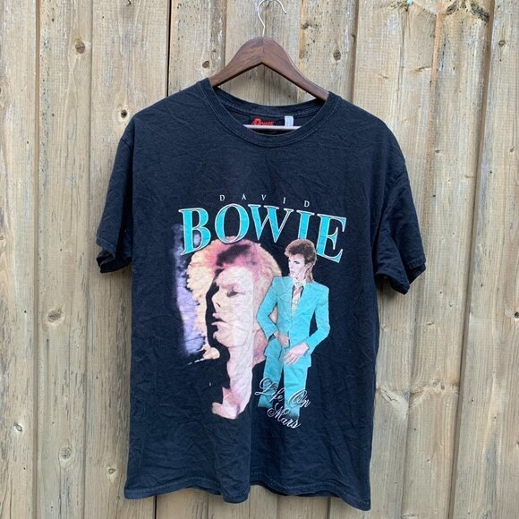 Vintage David Bowie Graphic T Shirt Black - Picture 3 of 5